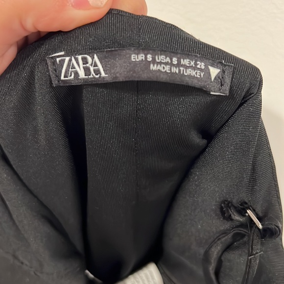 Zara Black Satin Effect thong Bodysuit size small - Picture 5 of 6